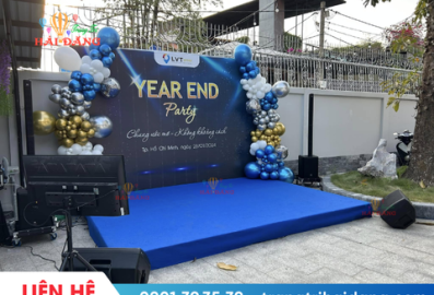 Dịch vụ cho thuê trang trí photobooth, backdrop check in tiệc tất niên